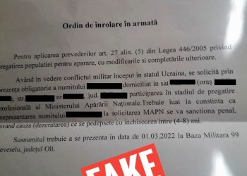 Ordin fals de recrutare, cheamă tinerii la înrolare