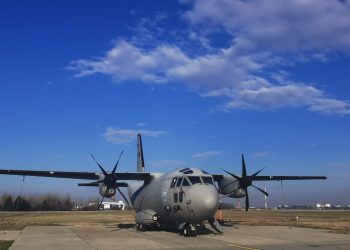 Aeronave C-27 J Spartan sprijină acțiunile de stingere a incendiilor de pădure în județul Buzău