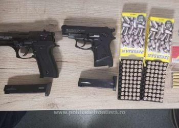 Două pistoale neletale și 110 cartușe, depistate la punctul de frontieră Vama Veche