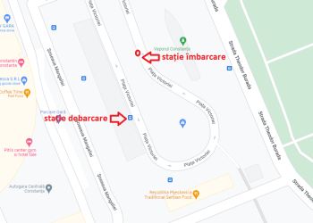 Se modifică stația de îmbarcare pentru unele autobuze CT BUS
