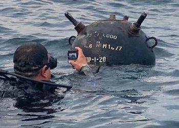 Mină marină, distrusă în largul țărmului românesc, în zona Eforie