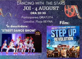 Muzică, dans și film pe o plajă din cartierul Faleză Nord