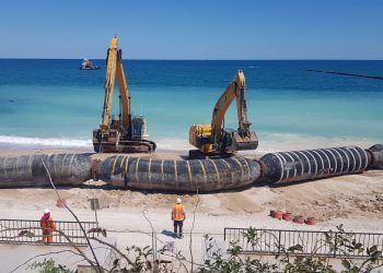 Lărgirea plajei de la Eforie Sud, pe ultima sută de metri!