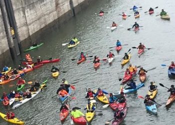 Cursă de caiac-canoe pe canalul Dunăre-Marea Neagră