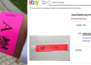 Speculă pe ebay, după pelerinajul la catafalcul reginei 