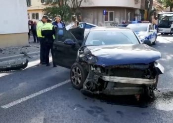 Accident în centrul Constanței (GALERIE FOTO și VIDEO)