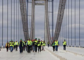 Podul suspendat dintre Brăila și Tulcea va fi gata anul acesta 