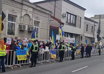 Mii de refugiați ucraineni, miting la Constanța (FOTO/VIDEO)