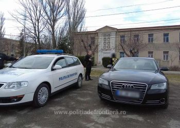 Mașină de lux căutată de nemți, găsită în Valu lui Traian
