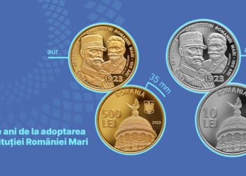 BNR lansează monede cu tema 100 de ani de la adoptarea Constituţiei României Mari