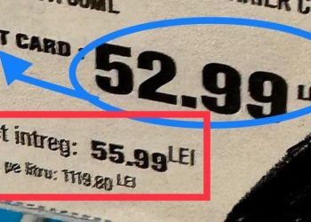 Gata cu ocaua mică la raft. Toate prețurile vor fi scrise la fel, cu caractere de aceeași mărime