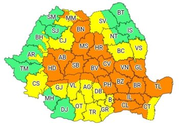Se anunță ploi și furtuni. Dobrogea, sub cod PORTOCALIU