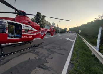 Accident rutier între două tiruri. Impactul, urmat de incendiu