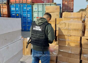 Țigări contrafăcute, găsite într-un container sosit din Pakistan în Portul Constanţa Sud (VIDEO)