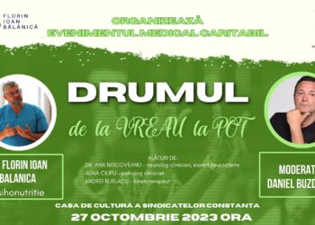 „Drumul de la VREAU la POT” – eveniment medical caritabil, la Constanța