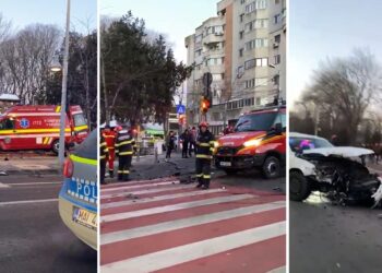 UPDATE: Ambulanță SMURD lovită de un autoturism, în Constanța (VIDEO)