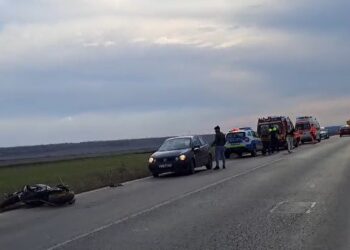 Motociclist implicat într-un accident rutier, la ieșire din Nazarcea