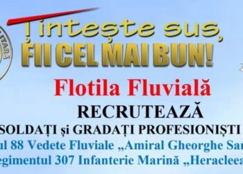 Flotila Fluvială din cadrul Forțelor Navale Române face recrutări