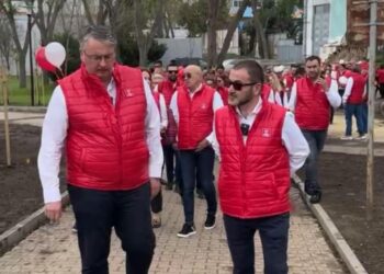 Horia Constantinescu și Cătălin Grasa, în Parcul Tăbăcărie. Prima ieșire organizată în teren după anunțul oficial al candidaturilor