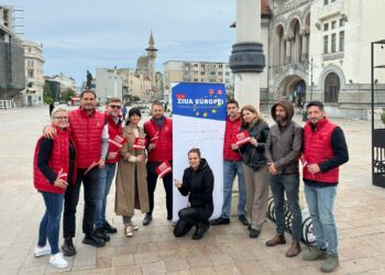 Social-democrații din Organizația Municipală PSD Constanța, acțiune de Ziua Europei