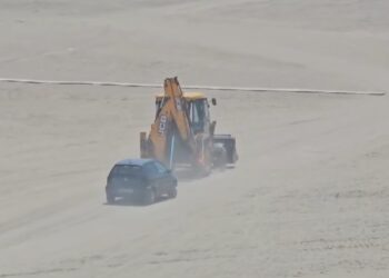 Gest inconștient al unui șofer, pe plaja de la Eforie Nord (VIDEO)