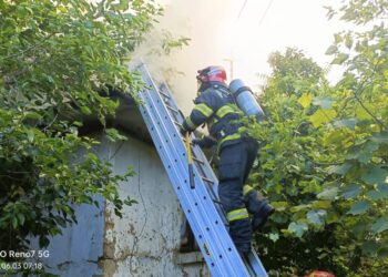Incendiu violent la o casă din județul Tulcea (VIDEO/FOTO)