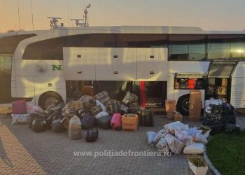 380 de pachete cu țigări din Bulgaria, ascunse în podeaua unui autocar, confiscate la Vama Veche