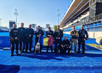 Participanții la Jocurile Olimpice și Paralimpice 2024, în grija lui Houston, câinele american al Jandarmeriei Române