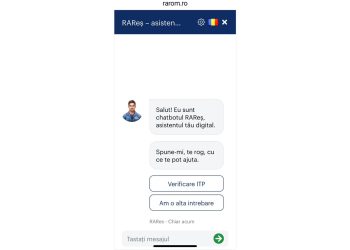 Chatbotul RAReş, de pe site-ul RAR, răspunde întrebărilor despre ITP, programări şi cartea de identitate a vehiculului