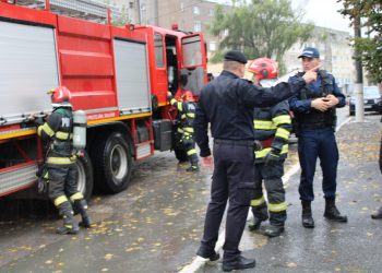 Exercițiu de antrenament. Intervenție în cazul unui incendiu la Parchetul de pe lângă Judecătoria Babadag