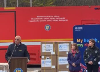 OMS donează României, cu sprijinul SUA, echipamente medicale pentru situaţii de urgenţă în valoare de 400.000 de dolari